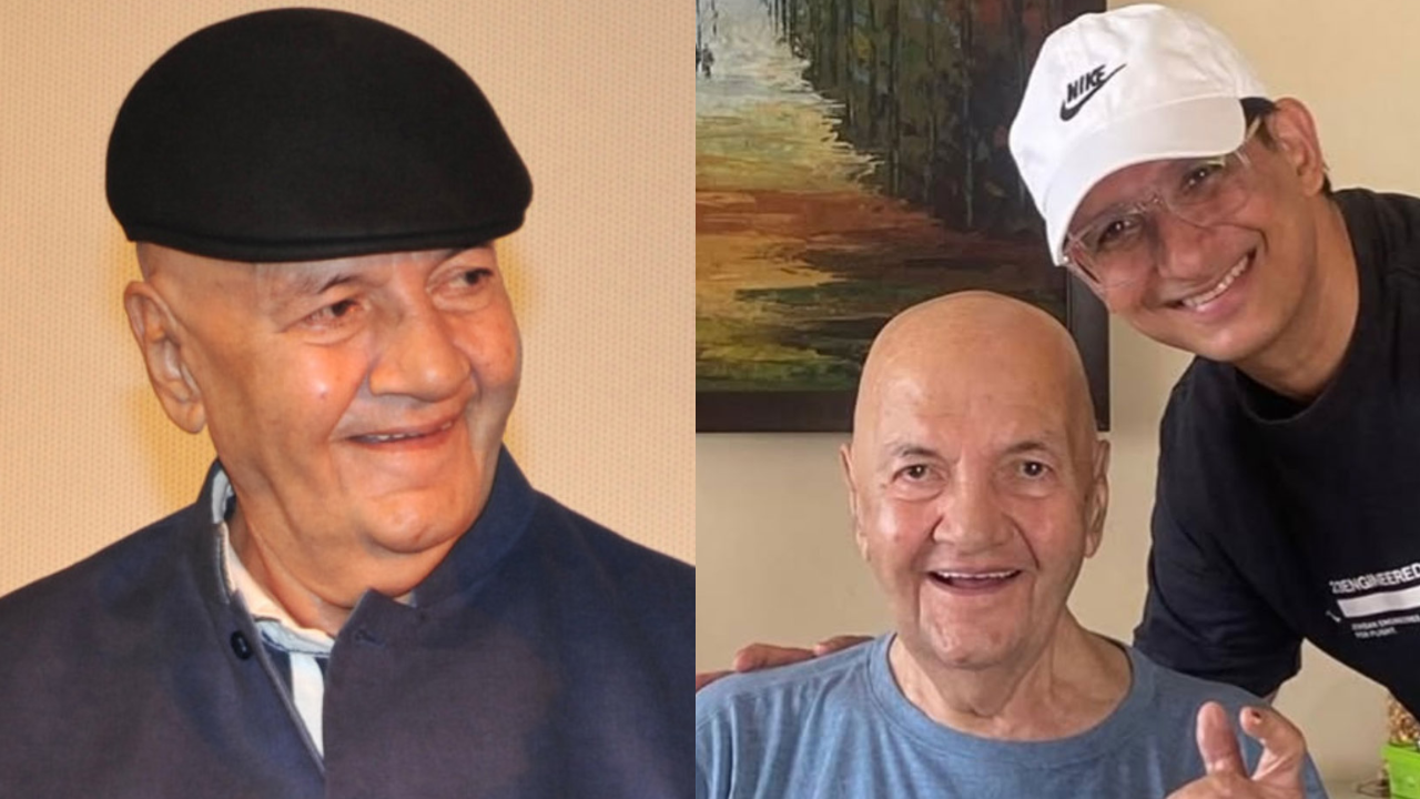 Prem Chopra with son-in-law Sharman Joshi