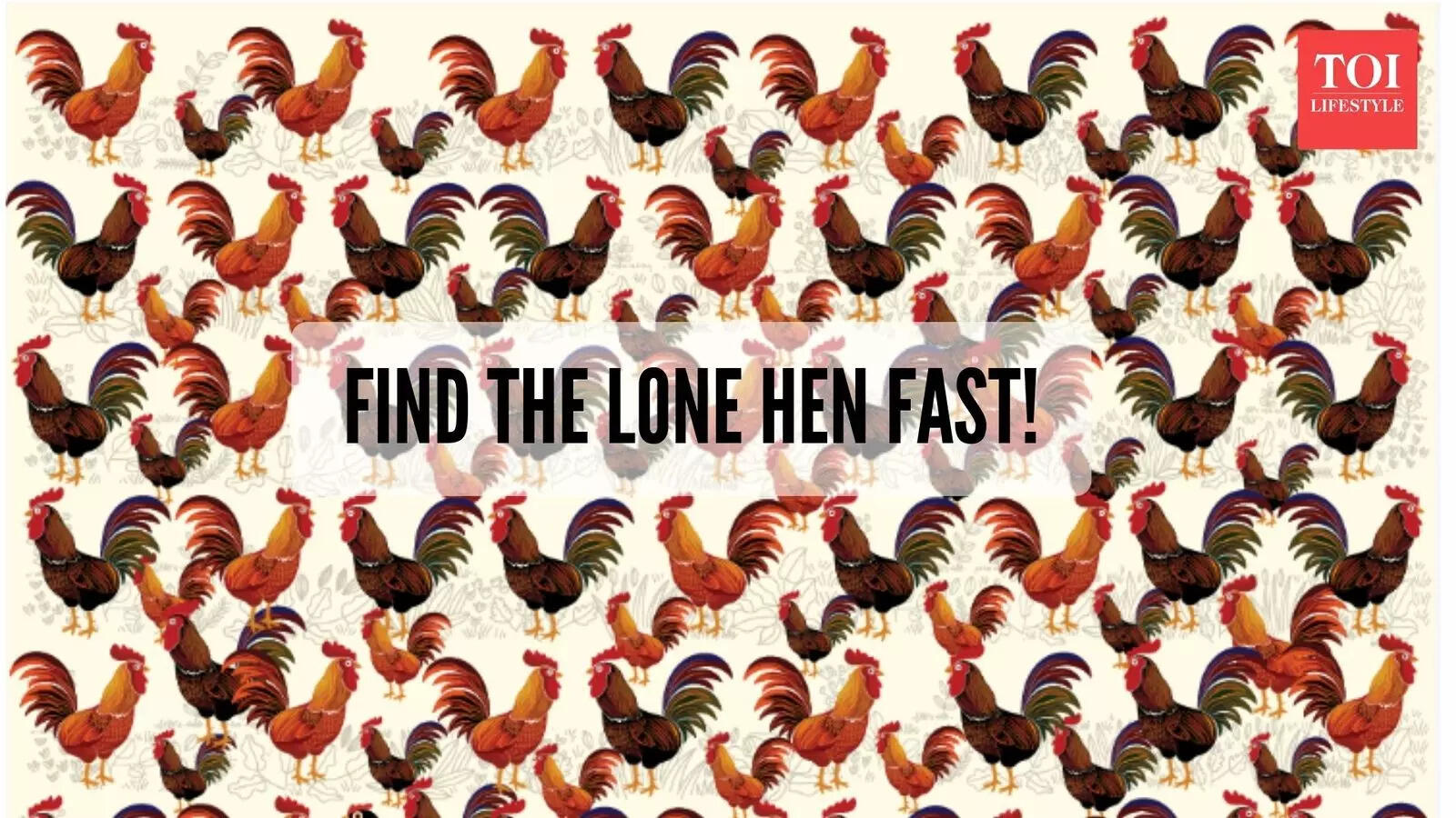 Challenge: Only 1 in 100 can spot the chicken hiding among these roosters in less than 10 seconds