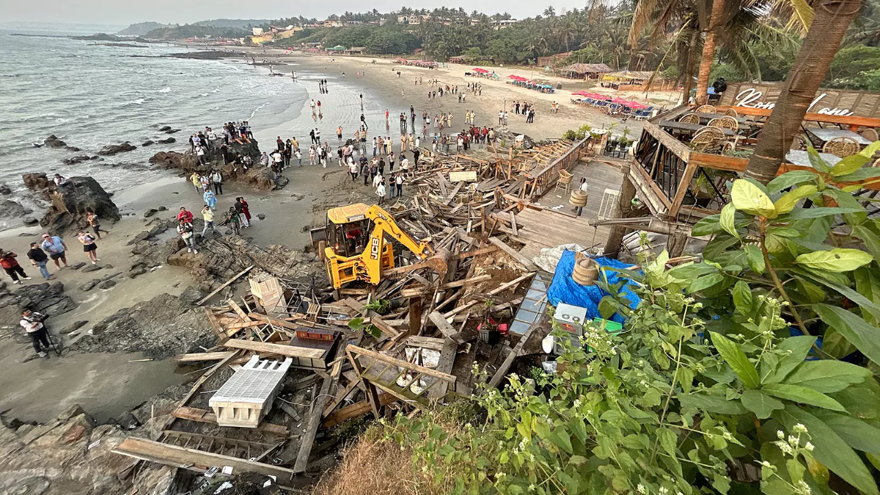Goa nightclub fire: Romeo Lane’s Vagator structure demolished; razed twice, rebuilt illegally both times