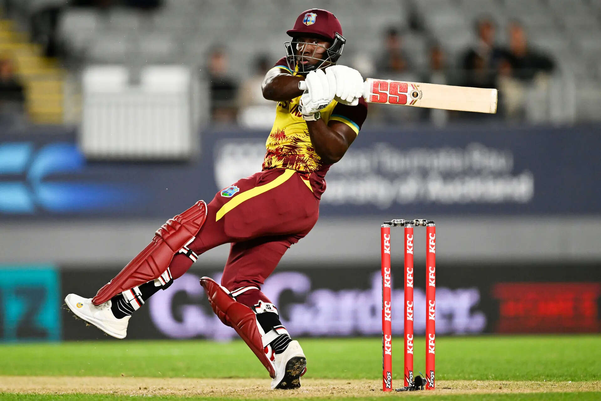 Santner surge in vain as West Indies defends 164 to beat New Zealand by 7 runs in 1st T20