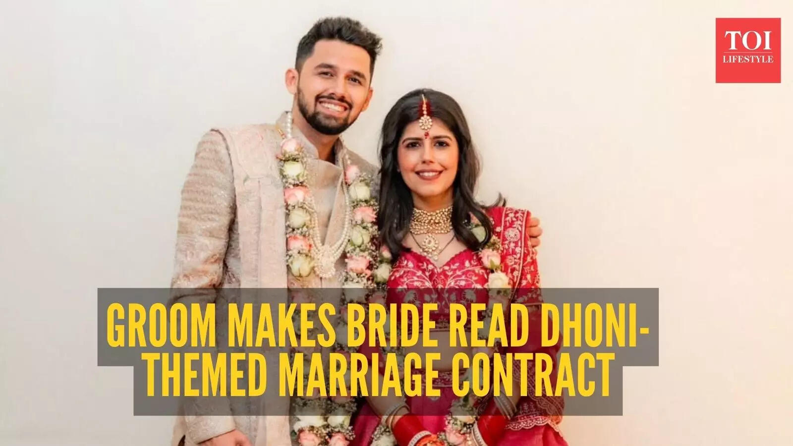 Dhoni superfan’s wedding contract leaves bride shocked