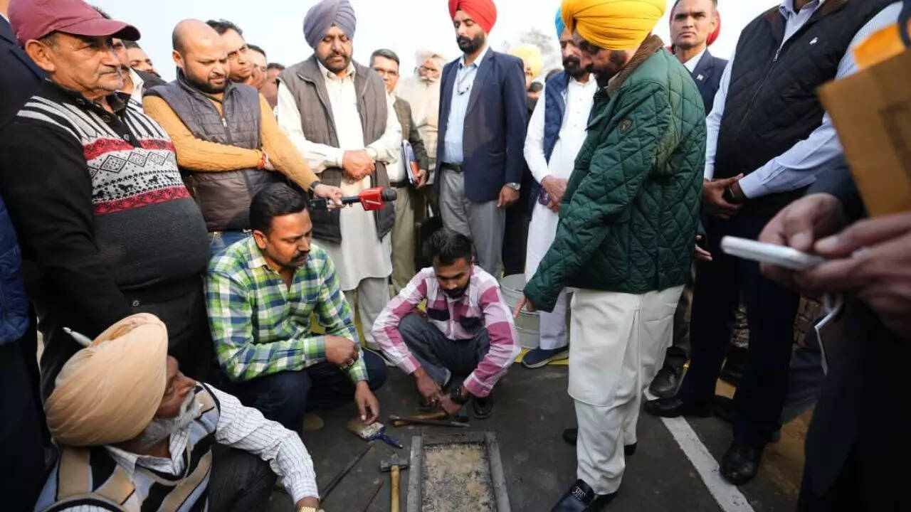 Punjab CM Bhagwant Mann conducts surprise inspection of road work; orders action against contractors over irregularities