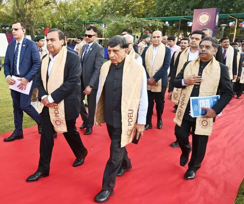 Ask right questions to lead in AI era, Ambani tells PDEU graduates