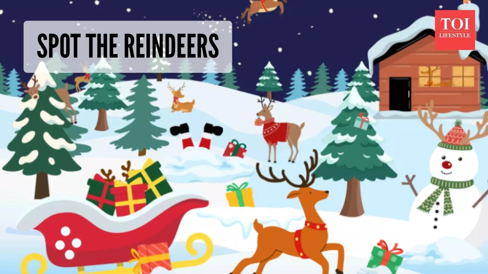 Christmas challenge: Only a person who has excellent problem-solving skills can spot all the reindeer