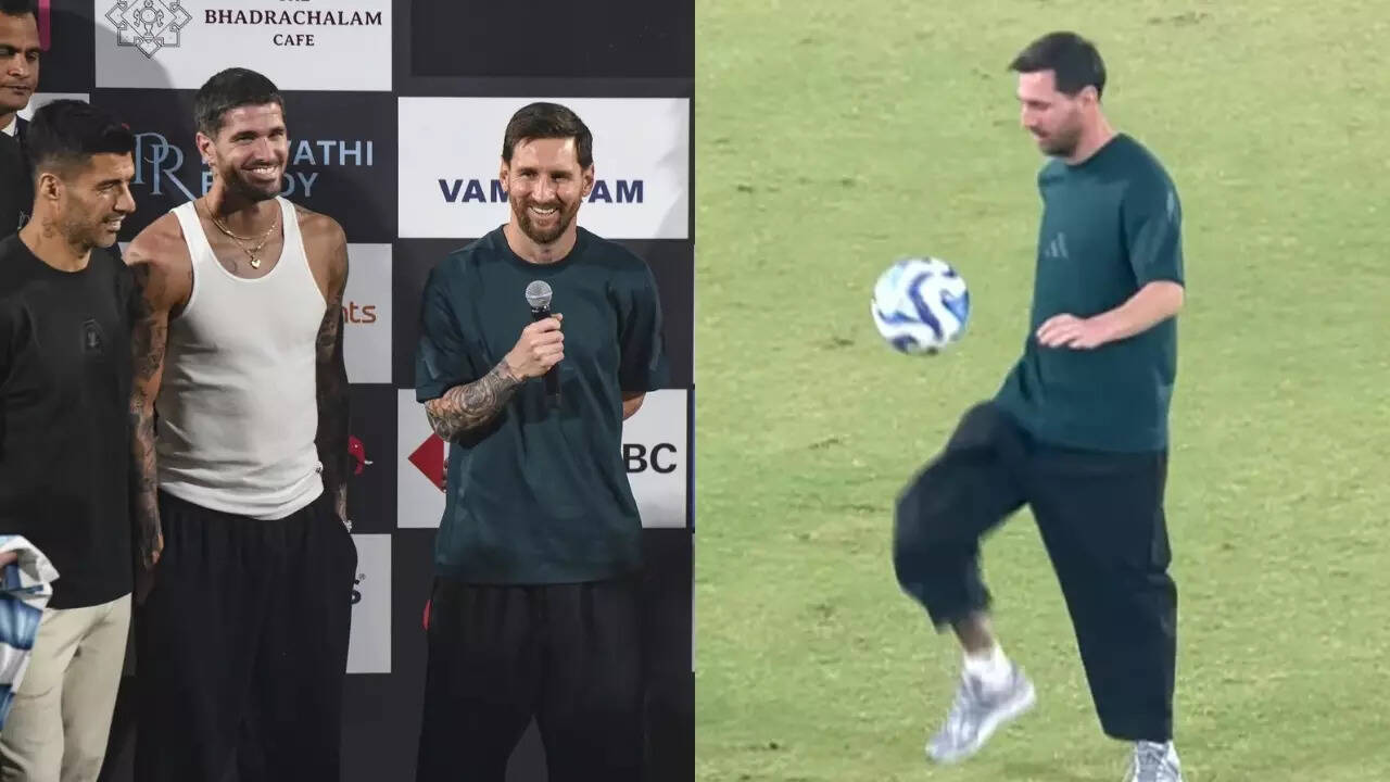 Smiles, pics, football: After Kolkata chaos, Hyderabad shows how to host Messi
