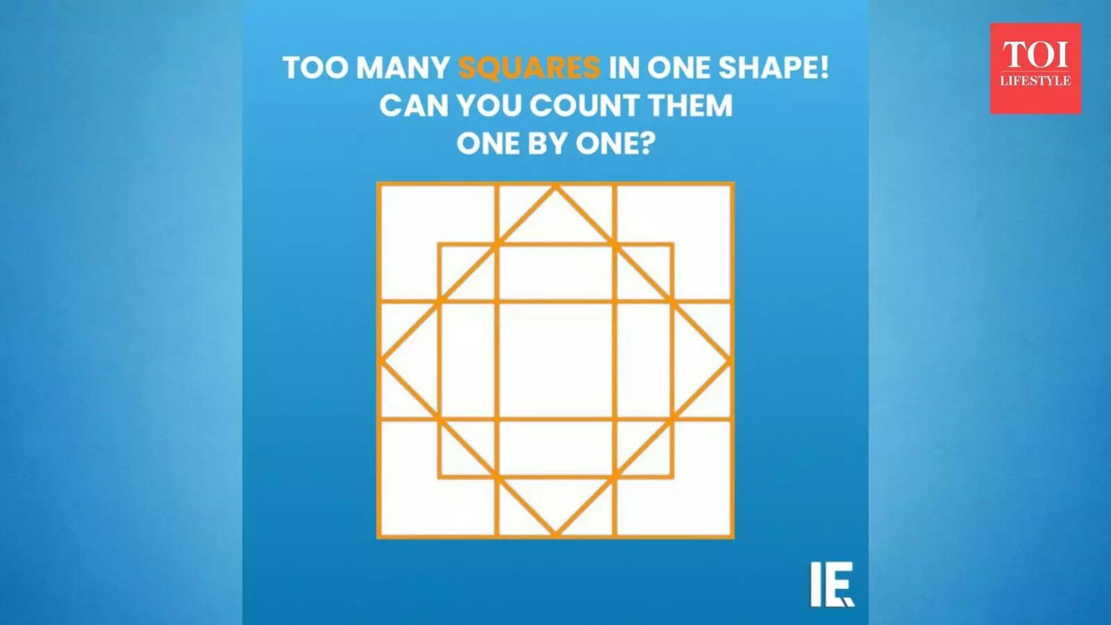 Brain teaser: Only a clever person can correctly count the number of squares in the picture