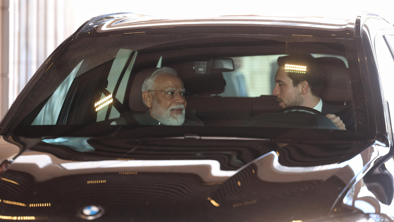 India-Jordan ties: Crown Prince  Al Hussein bin Abdullah II drives PM Modi to museum as special gesture — see pics