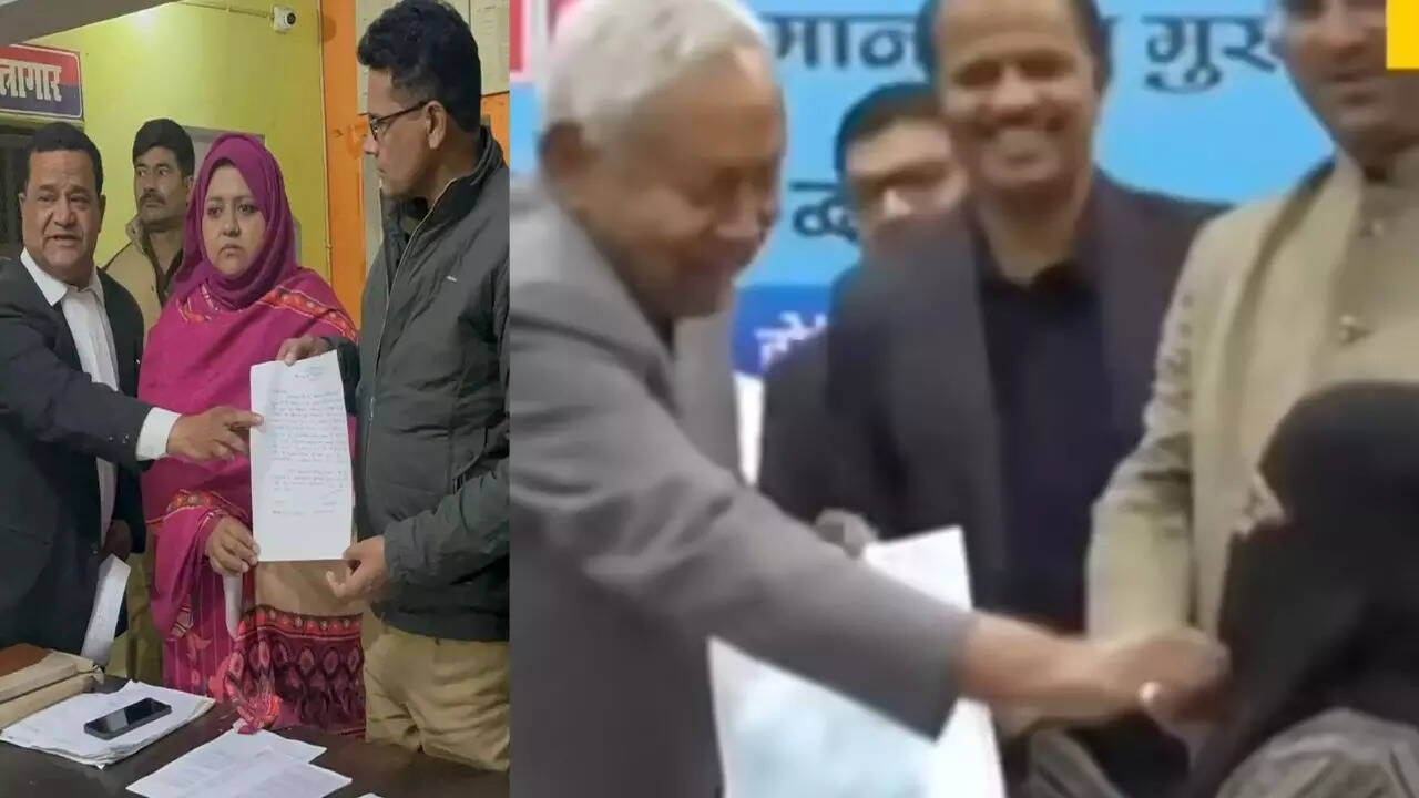 Bihar CM Nitish Kumar pulls down woman's hijab at government event; video sparks political backlash and police complaint