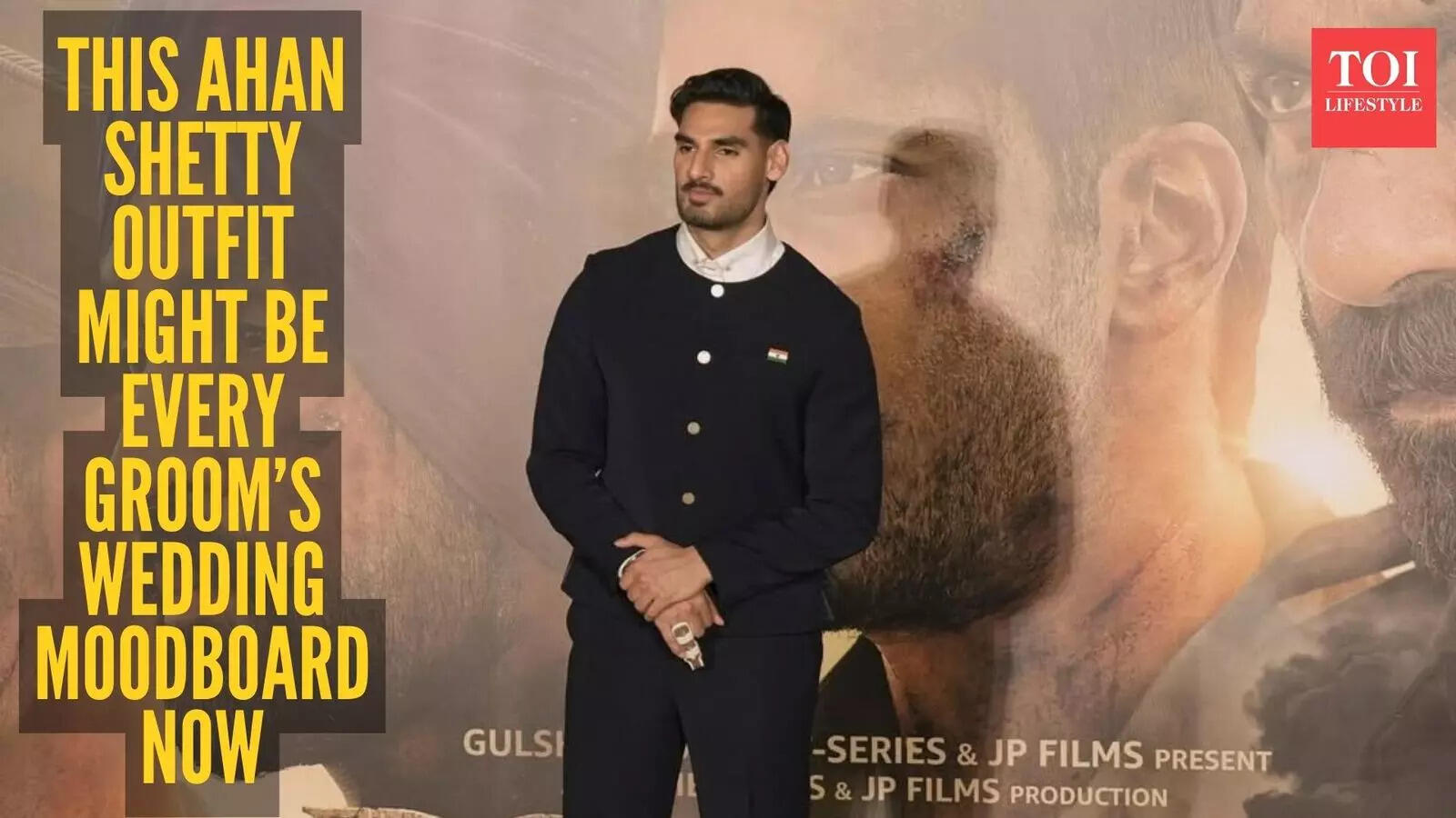 Ahan Shetty just made the collarless bandhgala the hottest men’s trend this wedding season