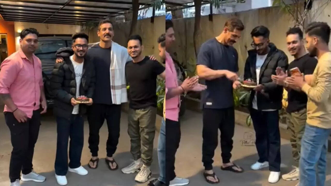 John Abraham turns 53; cuts cake, celebrates with paps: Watch