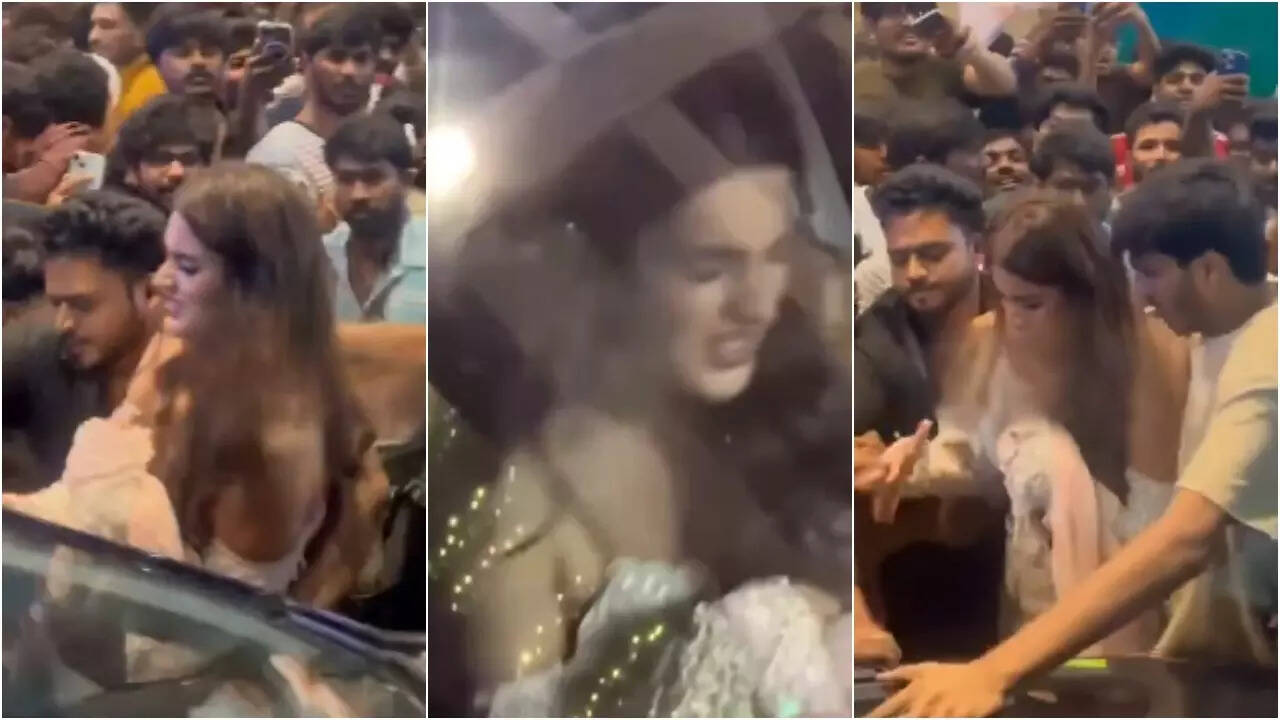 Nidhhi Agerwal gets mobbed; netizens call it 'DISTURBING'