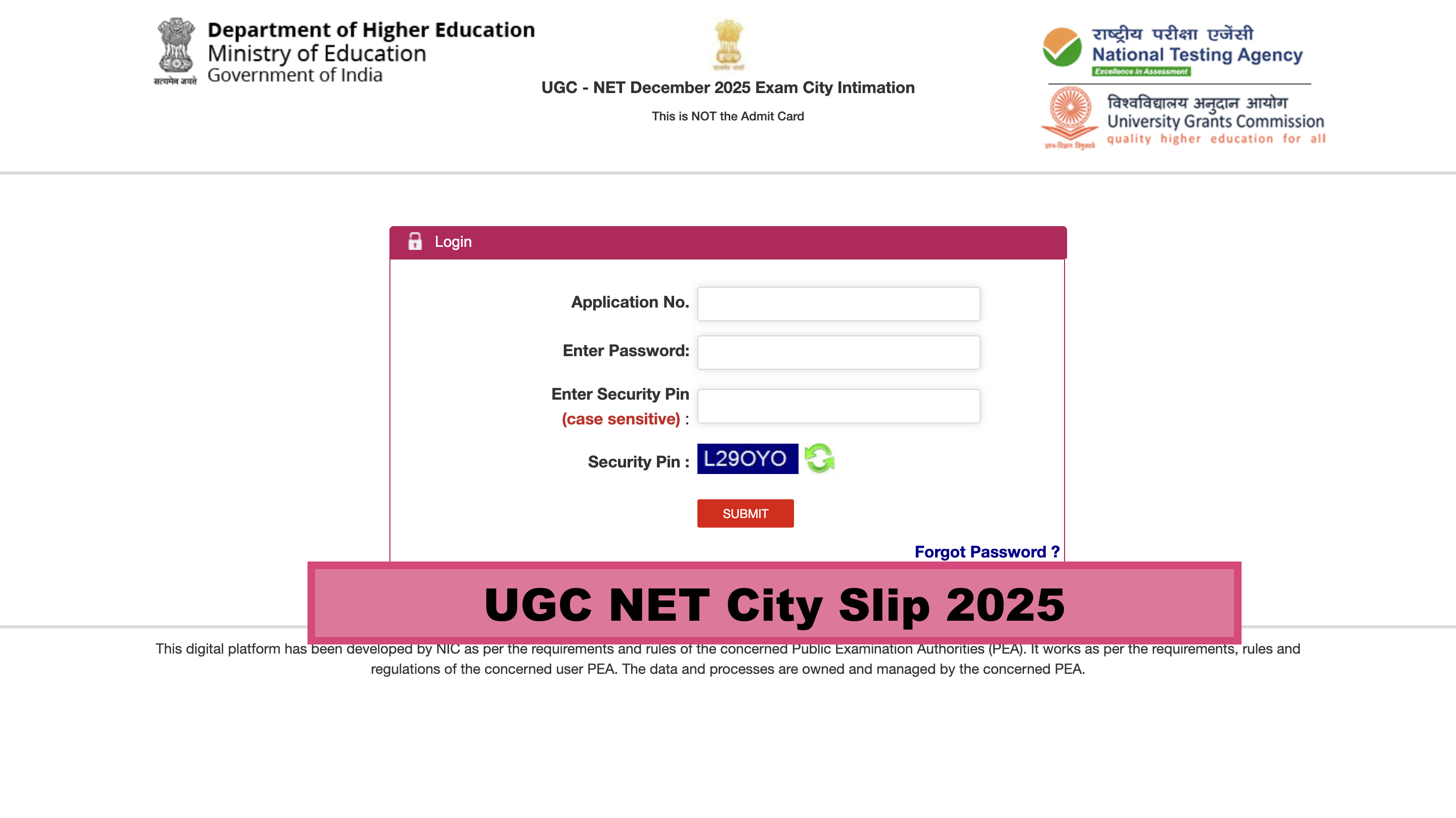 UGC NET city intimation slip released for December 2025 session: Direct link, steps to download here