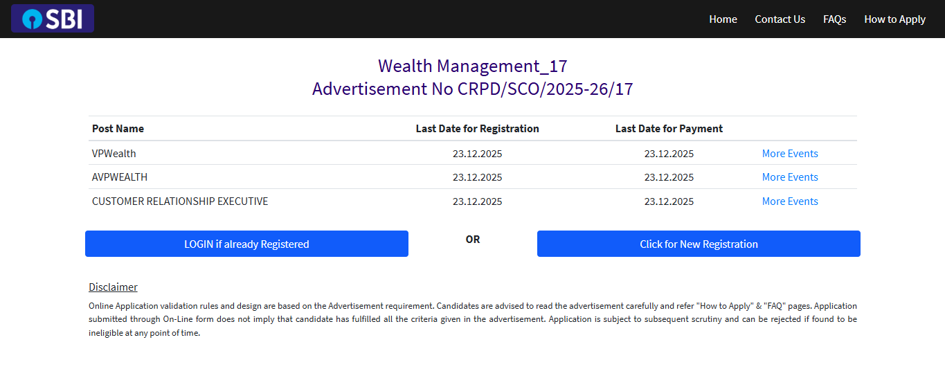 SBI SO recruitment 2025 registration ends tomorrow for 996 posts: Direct link to apply here