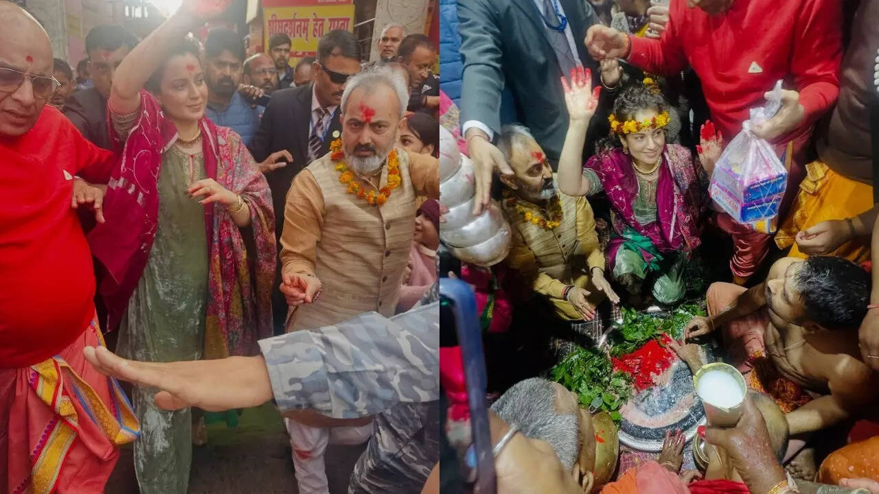 Kangana shares glimpses of her visit to Vaidyanath Jyotirlinga