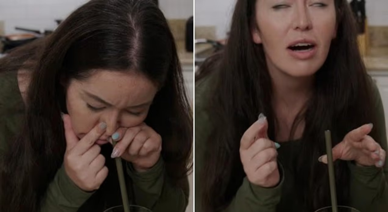 Woman blends every meal and eats by snorting food through her nose
