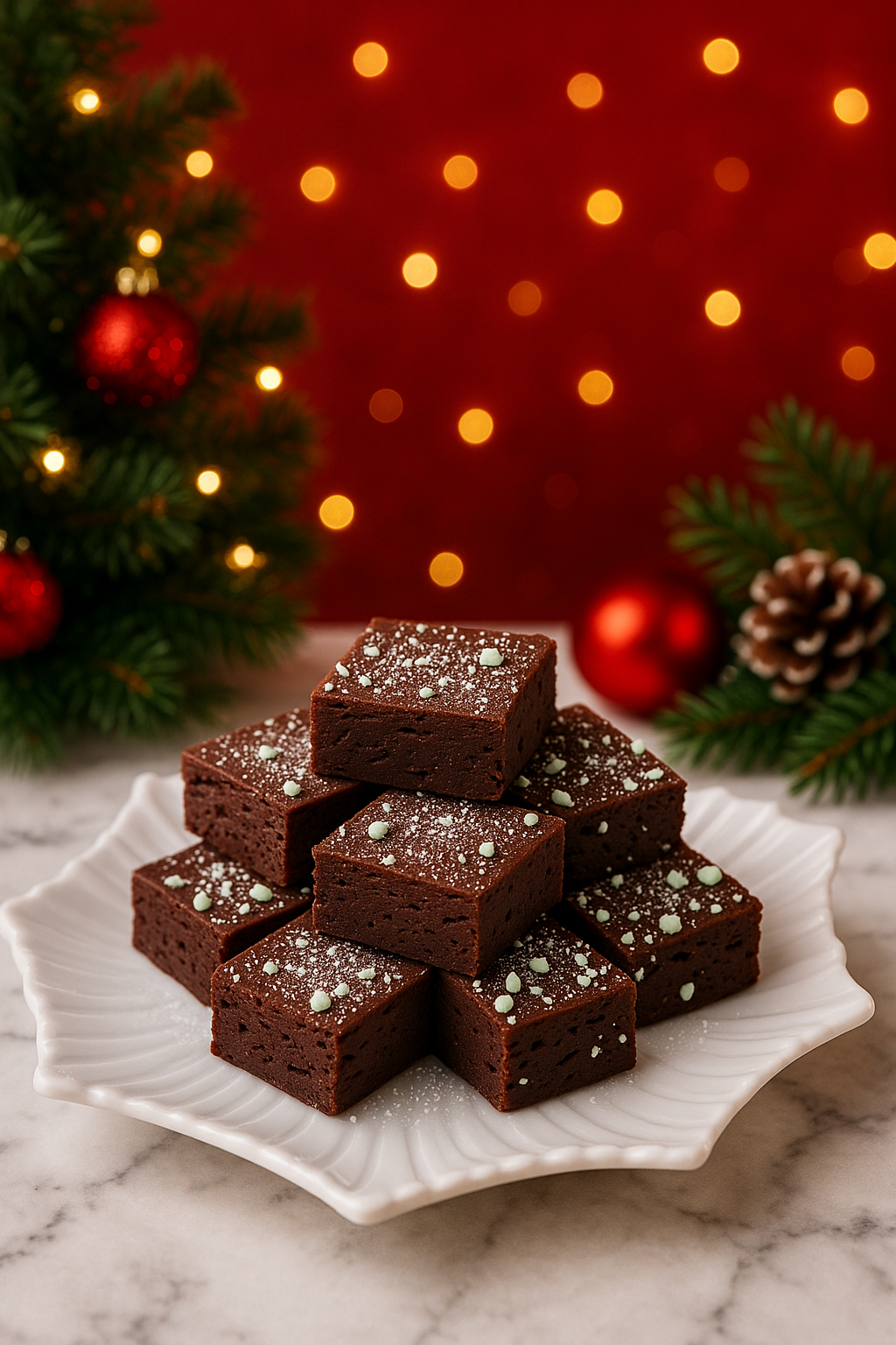 Peppermint chocolate fudge