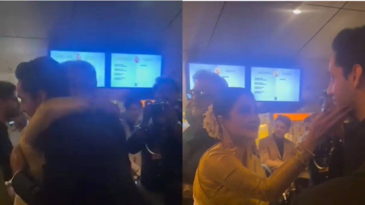 When Rekha got emotional and hugged Big B's grandson Agastya