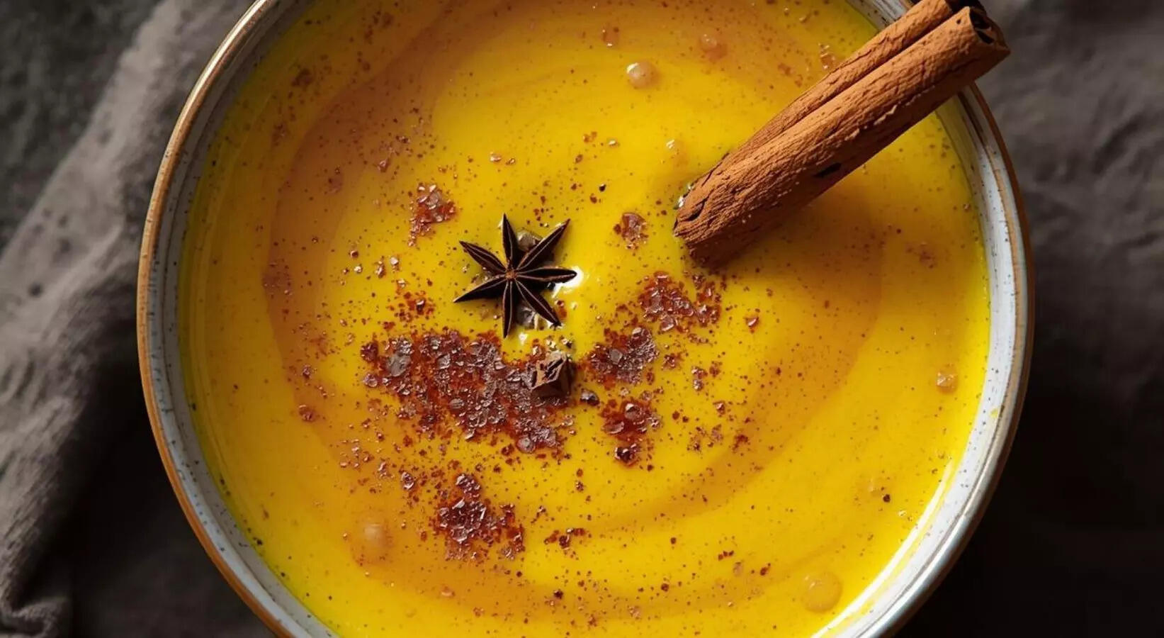 A winter drink recipe using turmeric, jaggery and black pepper