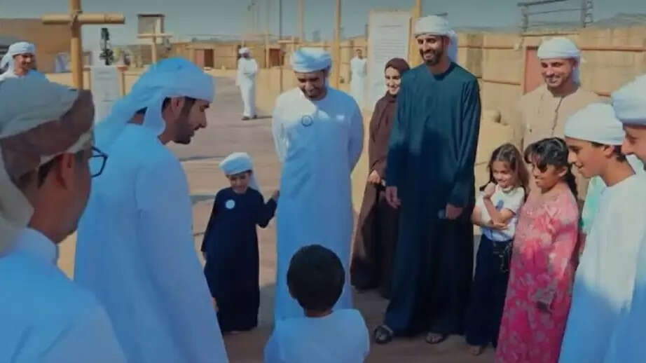 Watch Video: Dubai Crown Prince Sheikh Hamdan and his kids enjoy Emirati heritage planting at Ghamran Camp