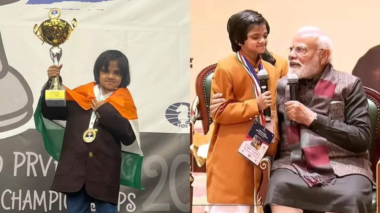 World champ at 7; 'nervous' while meeting PM Modi: How Pragnika became prodigy