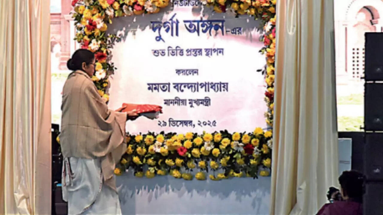At Durga Angan launch, CM Mamata Banerjee invokes goddess amid electoral roll revision row
