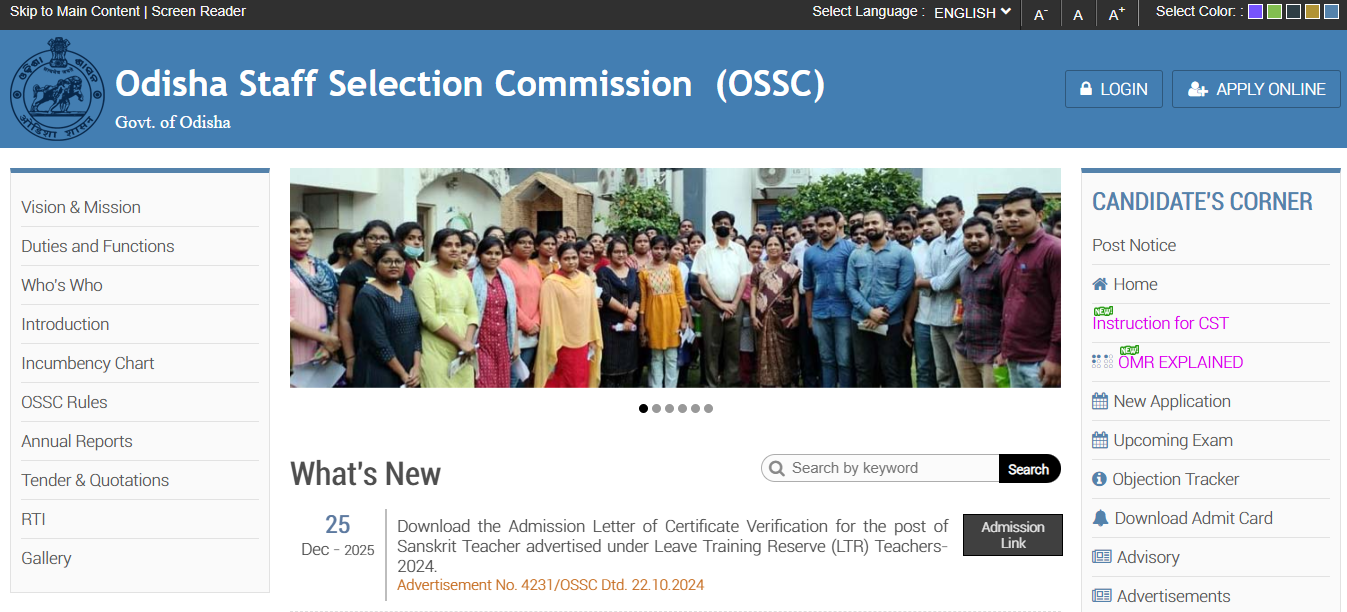 OSSSC CRE recruitment notification out for 1,569 posts: Registration begins on this date, details here