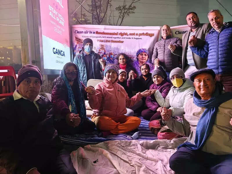 Protesters flag gaps in enforcement to tackle dust pollution in Gurgaon