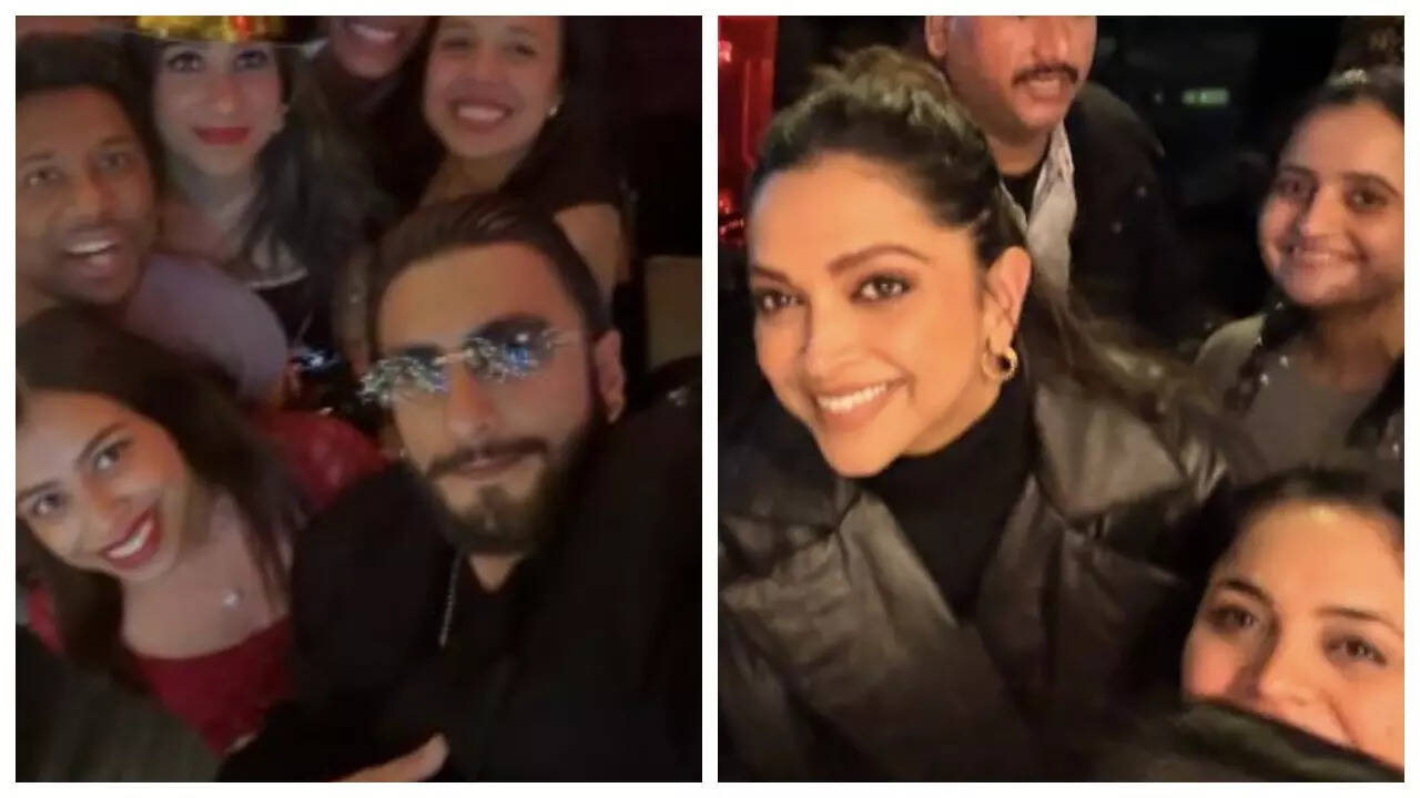 Ranveer-Deepika ring in New Year 2026 with fans- PICS