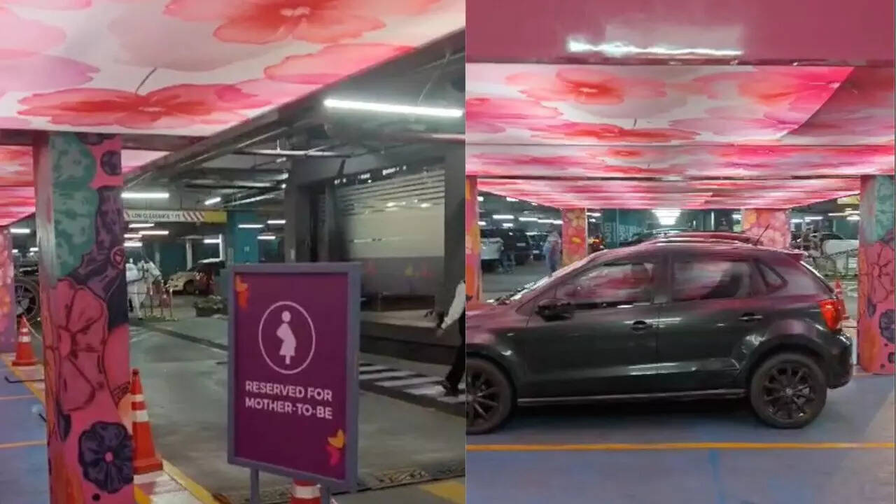Bengaluru mall’s Pink Parking for expecting mothers draws praise from visiting Punekar