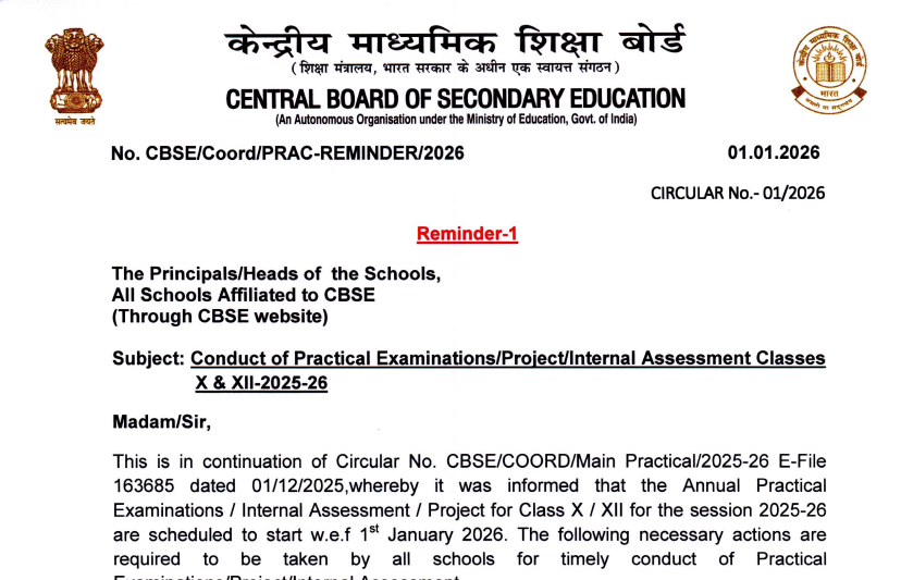 CBSE Class 10, 12 Practical exams 2026: Board issues strict guidelines; check notice