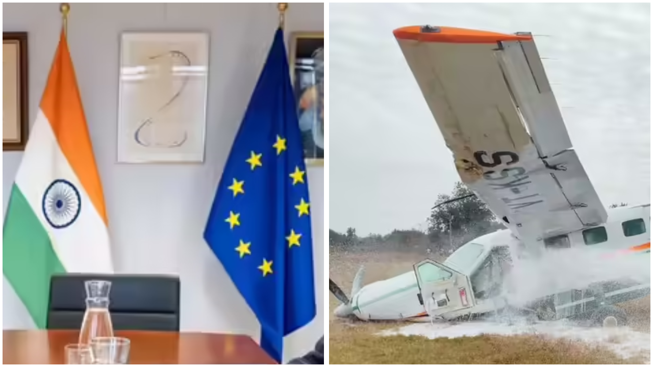 Evening news wrap: India, EU push to accelerate FTA talks; small aircraft makes emergency landing near Odisha's Rourkela; &amp; more