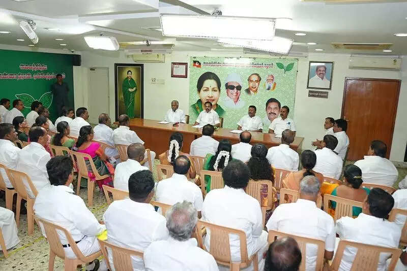 AIADMK interviews aspirants for 2026 polls; brief tension at party HQ over Jayalalithaa claimant