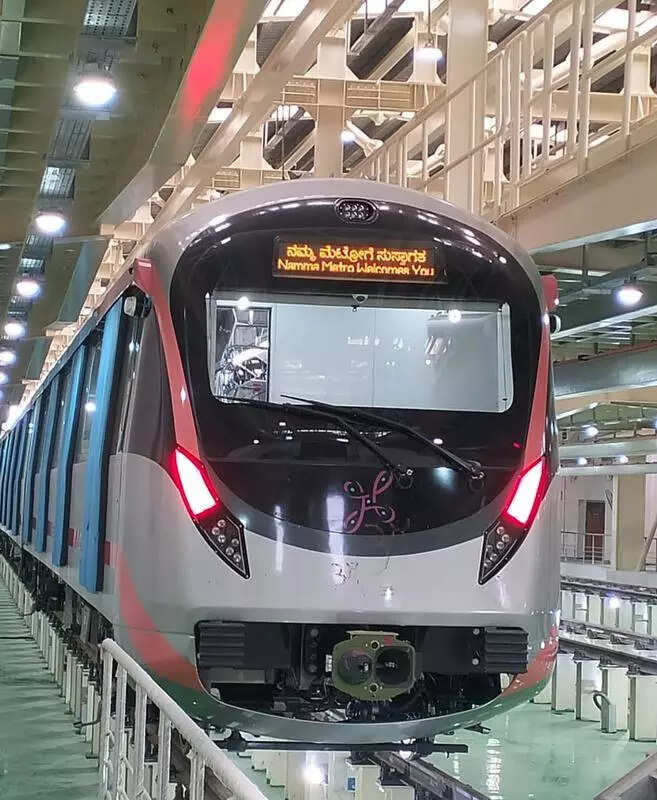 Bengaluru Metro: Pink Line trainset hits tracks for first trials