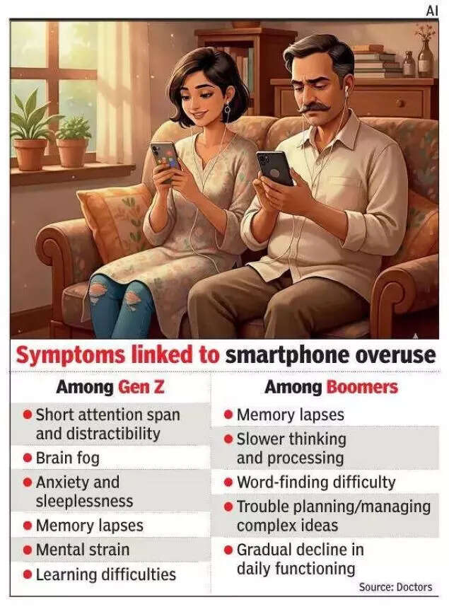 Symptoms linked to smartphone overuse