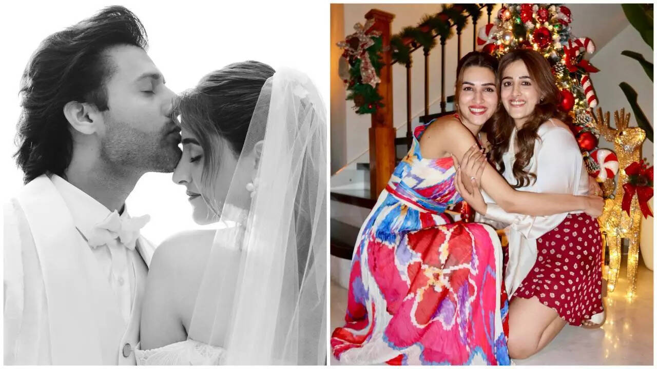 Kriti Sanon beams with joy as sister Nupur marries Stebin