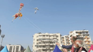 Watch: PM Modi kicks off International Kite Festival; shares kite-flying moment with German Chancellor