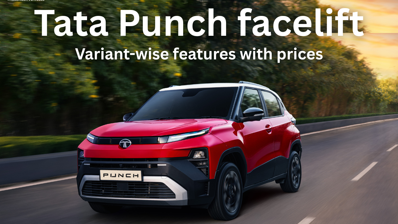 Tata Punch facelift: Variant-wise features with price explained