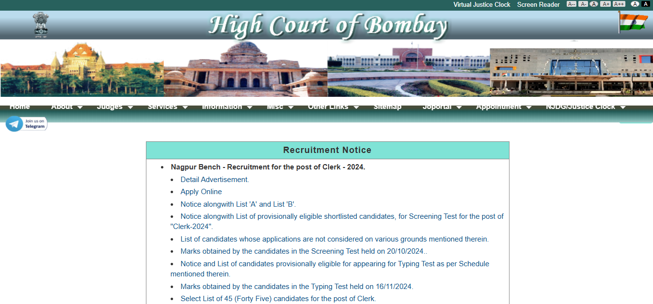 Bombay High Court recruitment 2025: Registration ends today, direct link to apply here