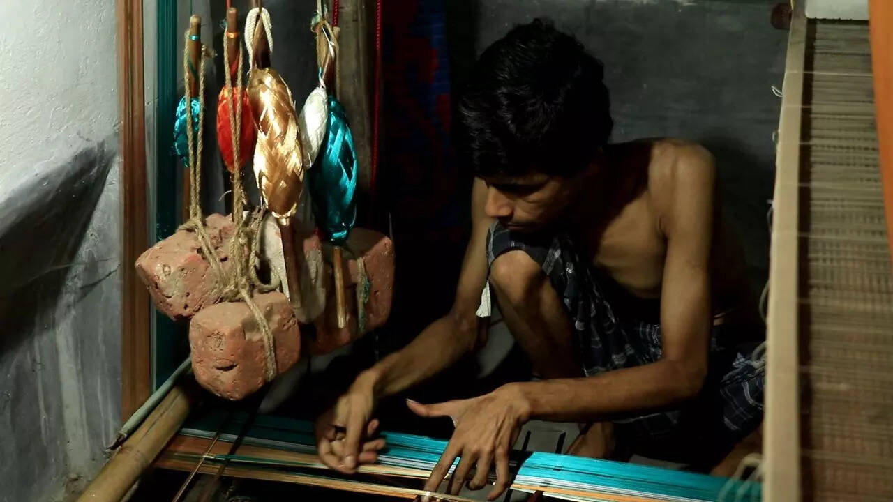 The act of weaving