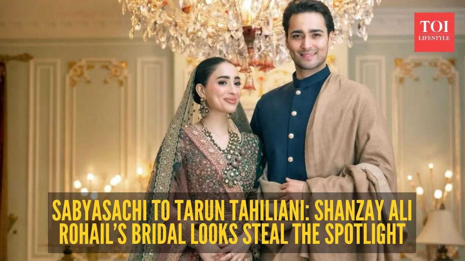 Bride Shanzay Ali Rohail stuns in Sabyasachi, Tarun Tahiliani