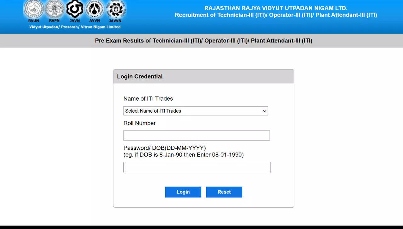 RRVUNL Technician Group I results released for 2163 posts at energy.rajasthan.gov.in; download here