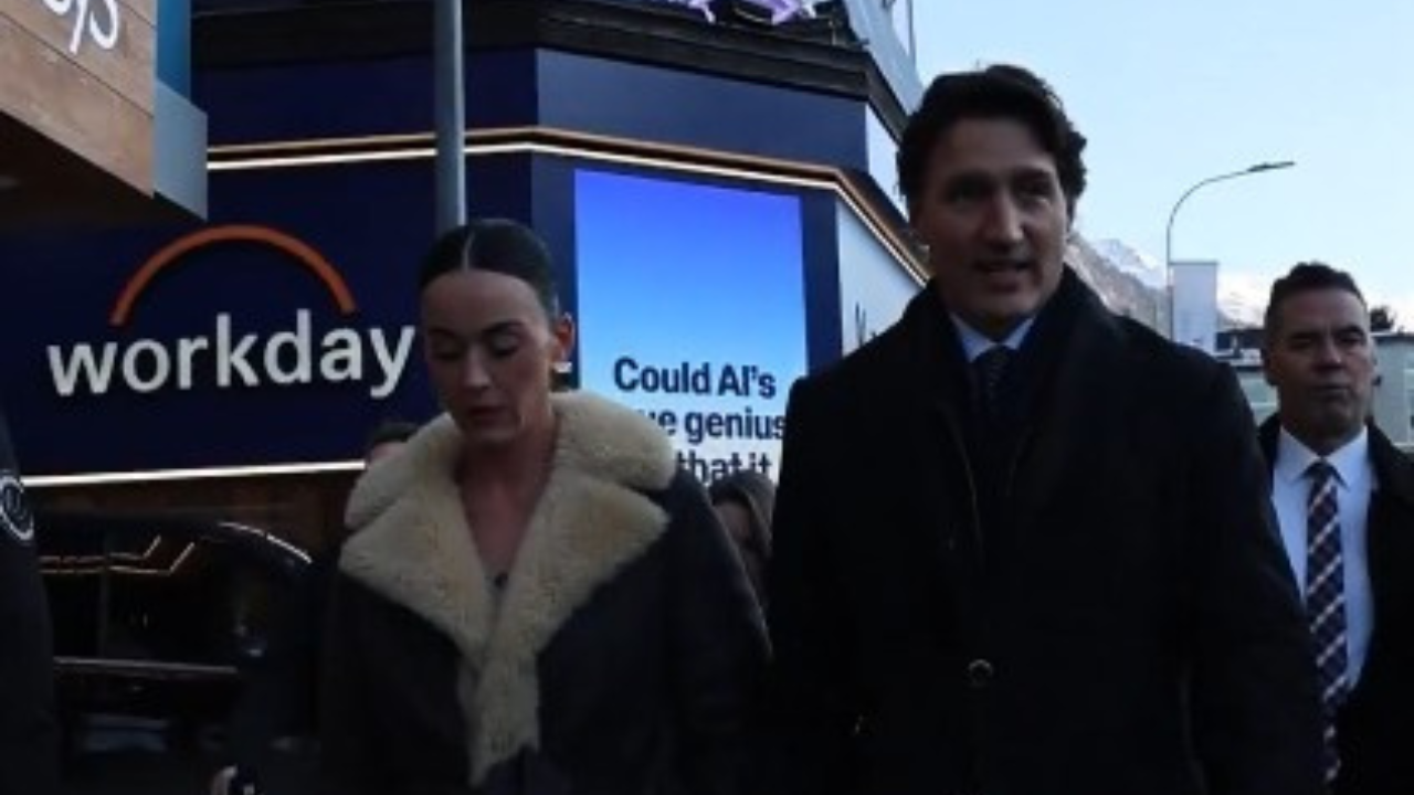 Justin Trudeau appears in Davos with Katy Perry; speaks on Trump, Canada, Greenland