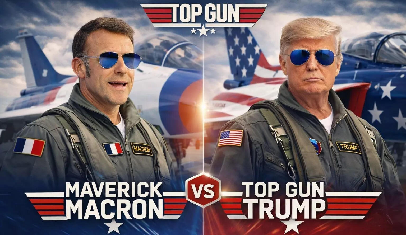 Maverick Macron vs Top Gun Trump: French president's shades stole the show