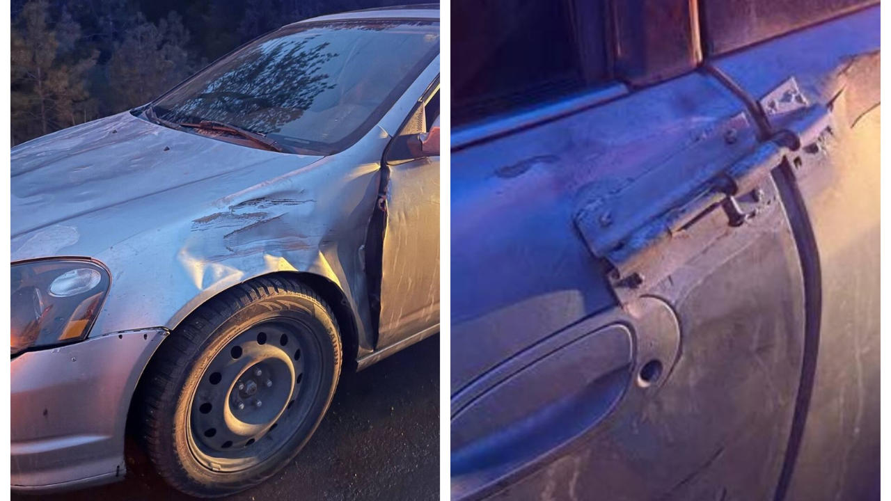 Man caught in Canada for speeding in a car held together with a garden gate latch