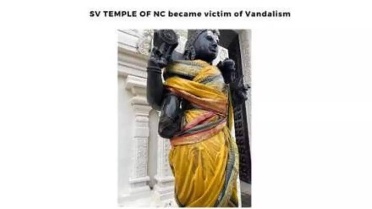 'Not just vandalism’: Statue damaged at Hindu temple in US, investigation under way