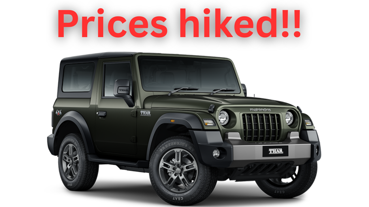 Mahindra Thar gets expensive: Price hike details