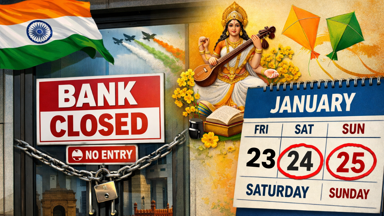 January 2026 bank holidays: Are banks closed for 4 days from today? Check state-wise list