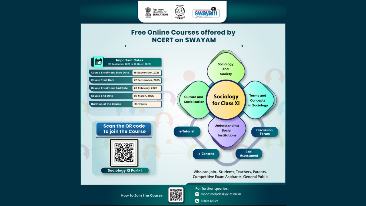 NCERT offers 24-week free online Sociology course with certificate on SWAYAM: Here is what school students should know