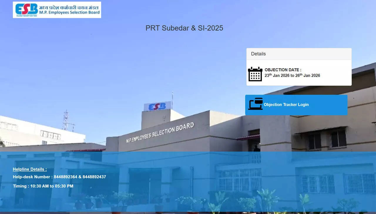 MP Police SI and Subedar answer key 2026 released, objection window open till January 26