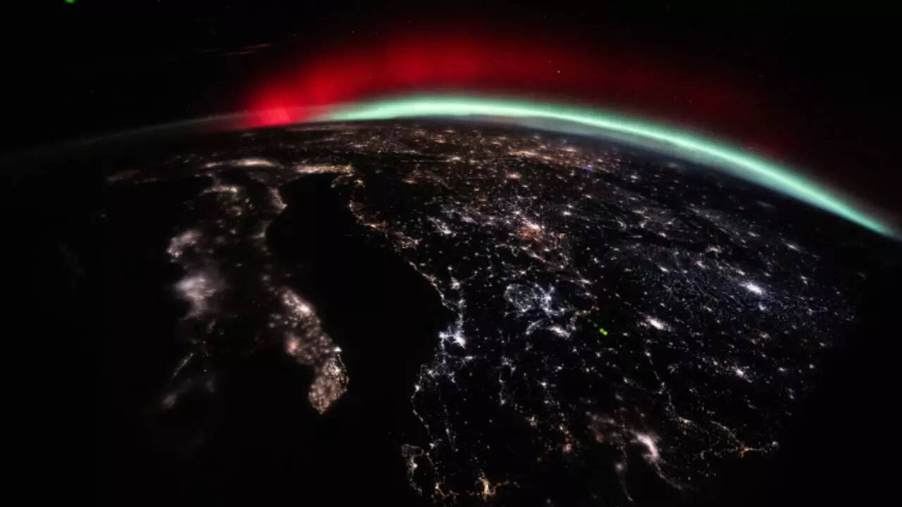 NASA captures a rare red and green aurora over Europe from the International Space Station; here’s what caused it